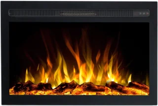 De INFINITY Elektrische inzethaard voor inbouw 66x14x50 cm in één oogopslag