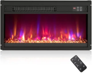 Innovastore elektrische openhaard met verwarming, inbouw