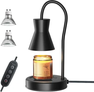 Kaarsverwarmingslamp Vintage - Set van 2, Zwart