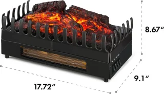 Kamini FX inbouw elektrische haard cassette zwart