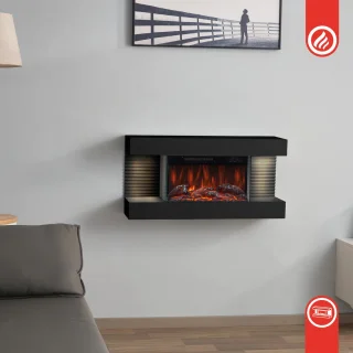 KAMINIO Elektrische haard LIZ wandmodel zwart