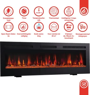 KAMINIO Elektrische haard Marlon 60 inch