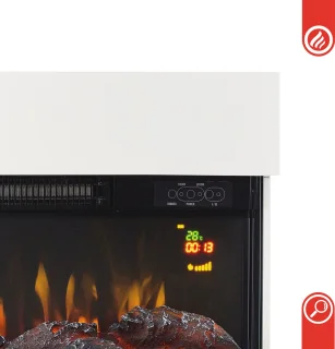 KAMINIO HENRI Elektrische haard wit