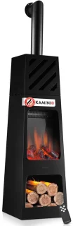 Kaminio Kai XL elektrische haard met schoorsteenpijp