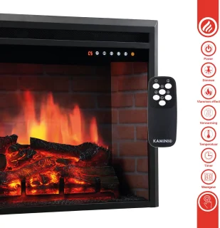 KAMINIO LUCA 30 inch elektrische inbouwhaard