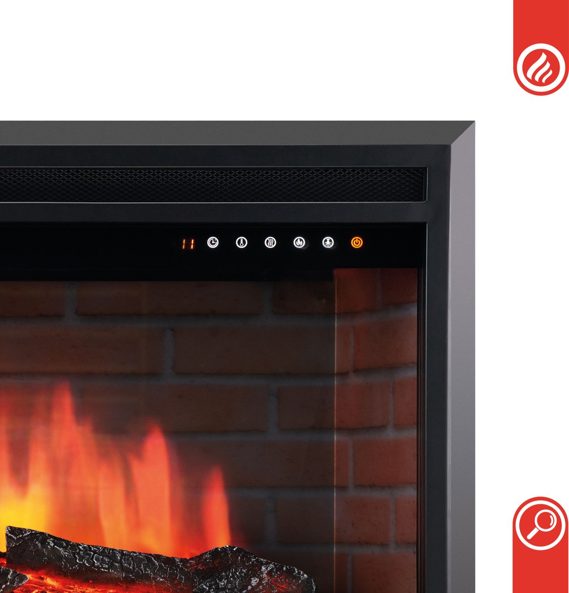 KAMINIO LUCA Elektrische Inbouwhaard 23 inch