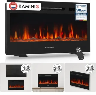 Kaminio Marlon PRO 30 elektrokamin met heater, zwart