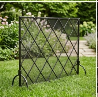Kaminscherm 96 x 71 cm zwart – Mobili Bella