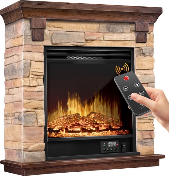 KESSER® Elektrische Sfeerhaard 1800W Bruin
