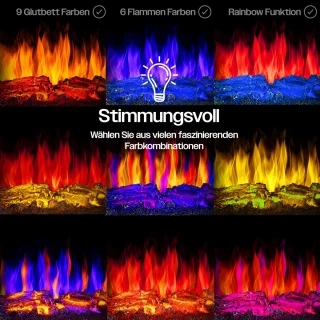 KESSER® Elektrische Sfeerhaard - Antraciet