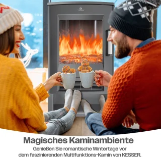 KESSER® Elektrische Sfeerhaard - Antraciet