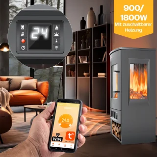 KESSER® Elektrische Sfeerhaard - Antraciet