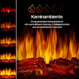 KESSER® Elektrische Sfeerhaard - Antraciet