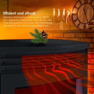 KESSER® Elektrische Sfeerhaard Zwart Groot