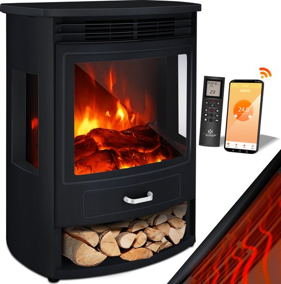 KESSER® Elektrische Sfeerhaard Zwart Groot