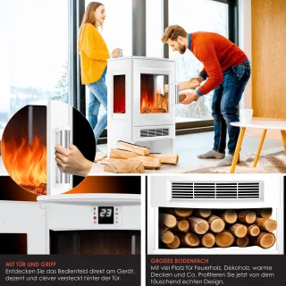 KESSER® Sfeerhaard Elektrische Haard Wit
