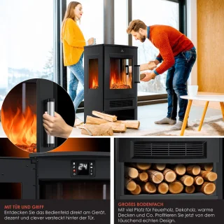 KESSER® Sfeerhaard Elektrische Haard - Zwart