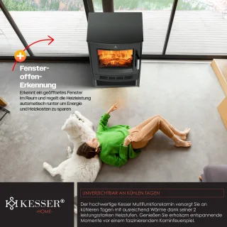 KESSER® Sfeerhaard Elektrische Haard - Zwart