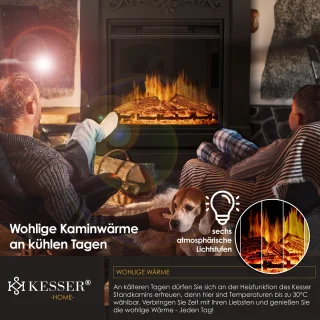 KESSER® Villa Zwart Elektrische Sfeerhaard