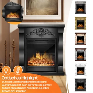 KESSER® Villa Zwart Elektrische Sfeerhaard