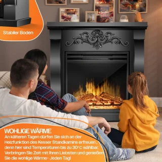 KESSER® Villa Zwart Elektrische Sfeerhaard