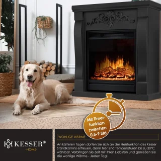 KESSER® Villa Zwart Elektrische Sfeerhaard