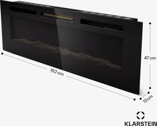 Klarstein Deco Elektrische Haard 1800W Zwart