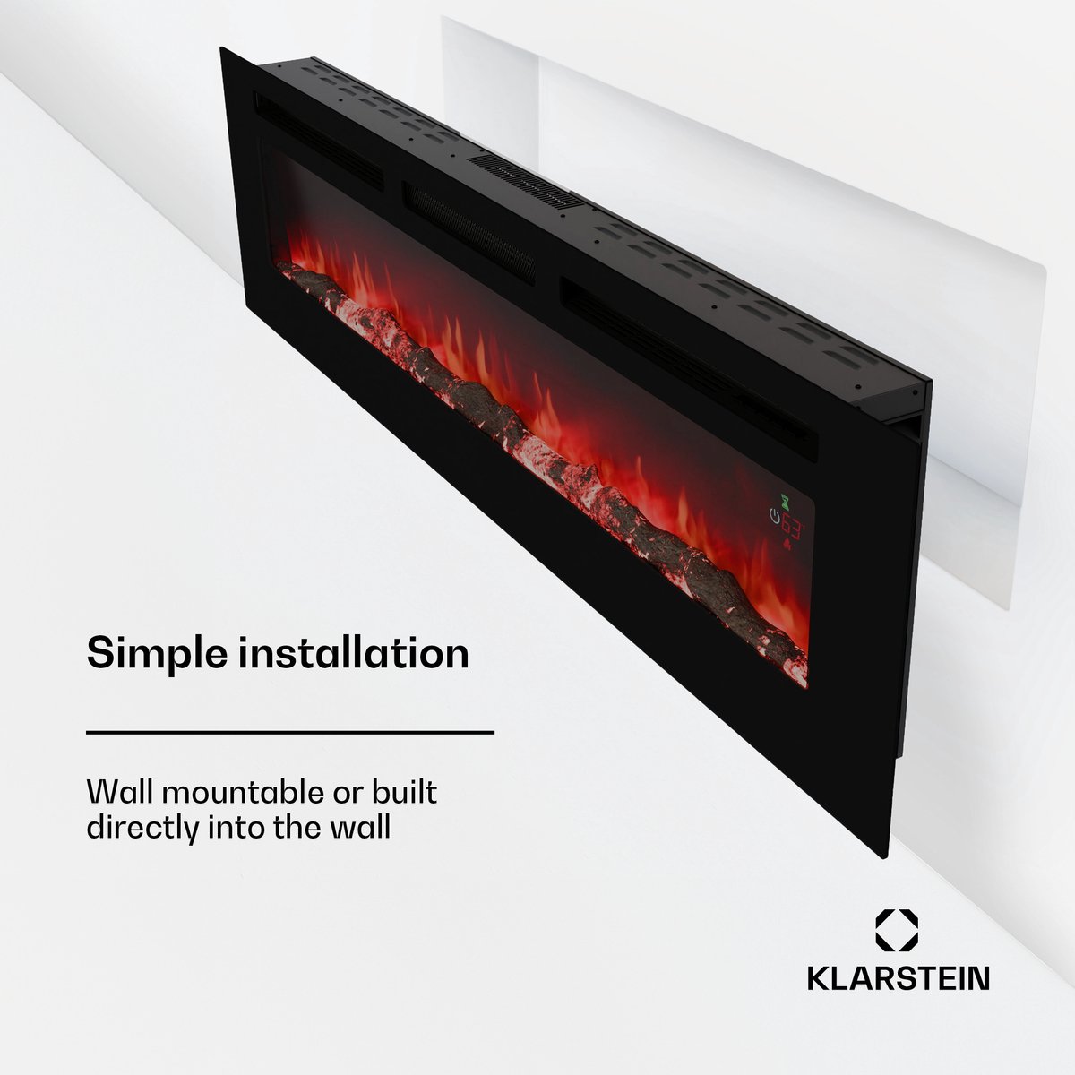 Klarstein Galeras Smart elektrische haard zwart