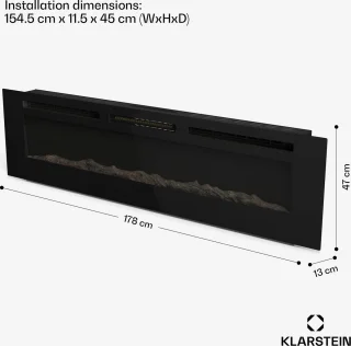 Klarstein Galeras Smart elektrische haard zwart