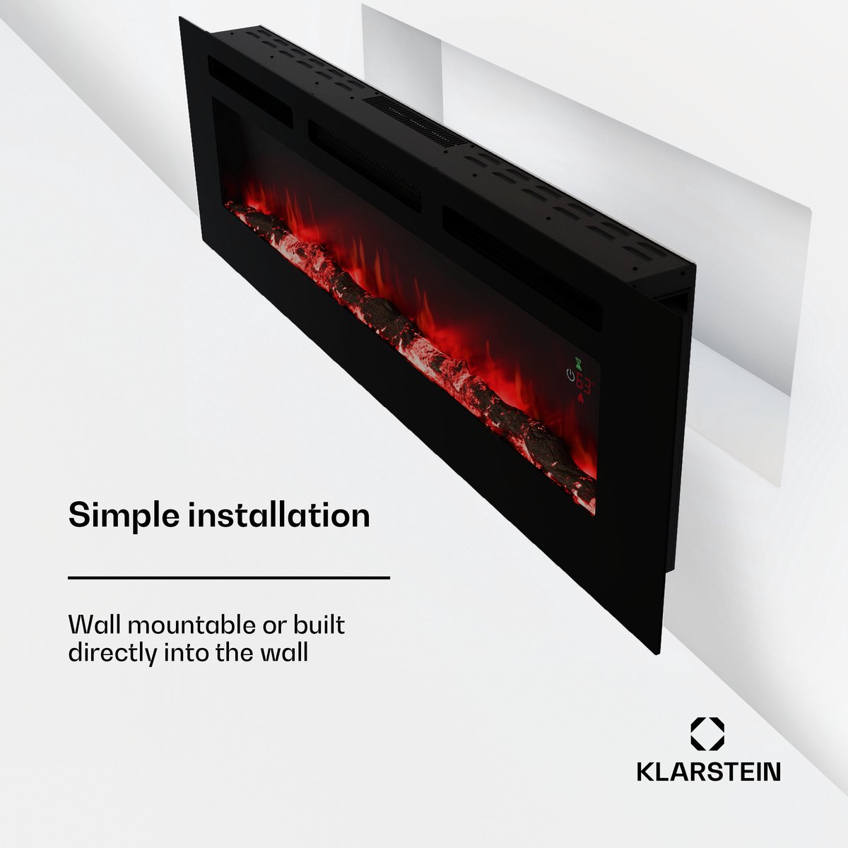 Klarstein Galeras Smart elektrische haard zwart