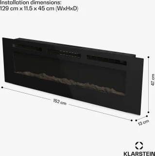 Klarstein Galeras Smart elektrische haard zwart