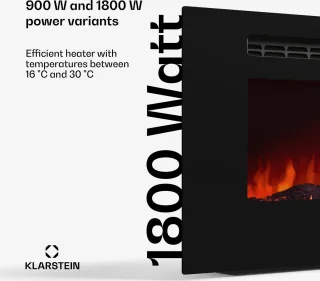 Klarstein Galeras Smart elektrische haard zwart