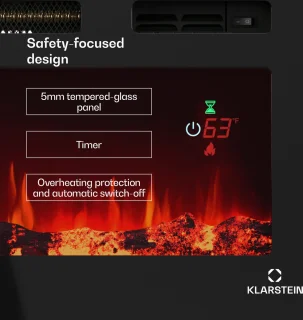 Klarstein Galeras Smart elektrische haard zwart