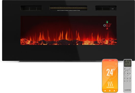 Klarstein Galeras Smart elektrische haard zwart