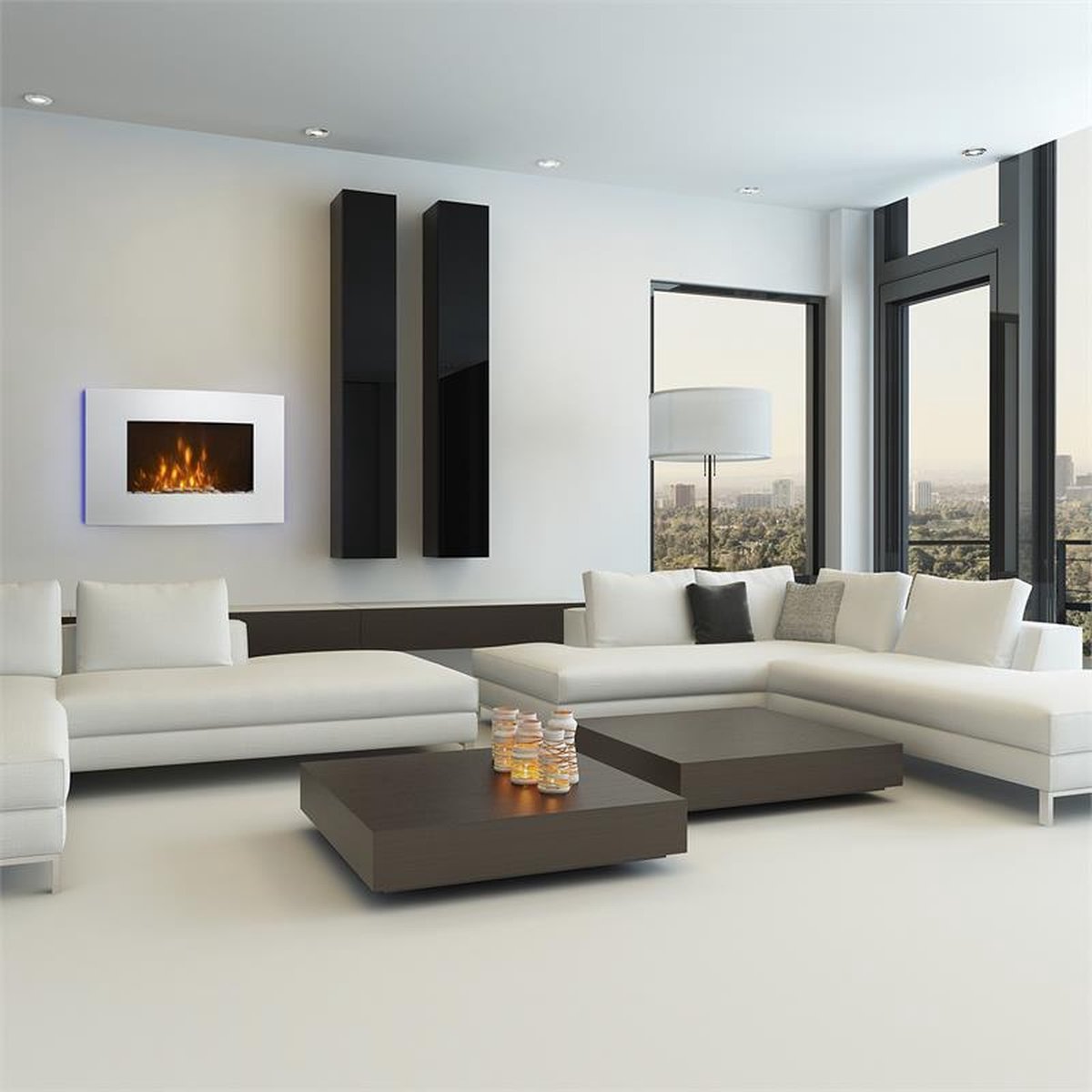 Lausanne elektrische haard 1000/2000W glas
