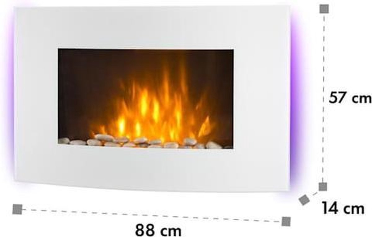 Lausanne elektrische haard 1000/2000W glas