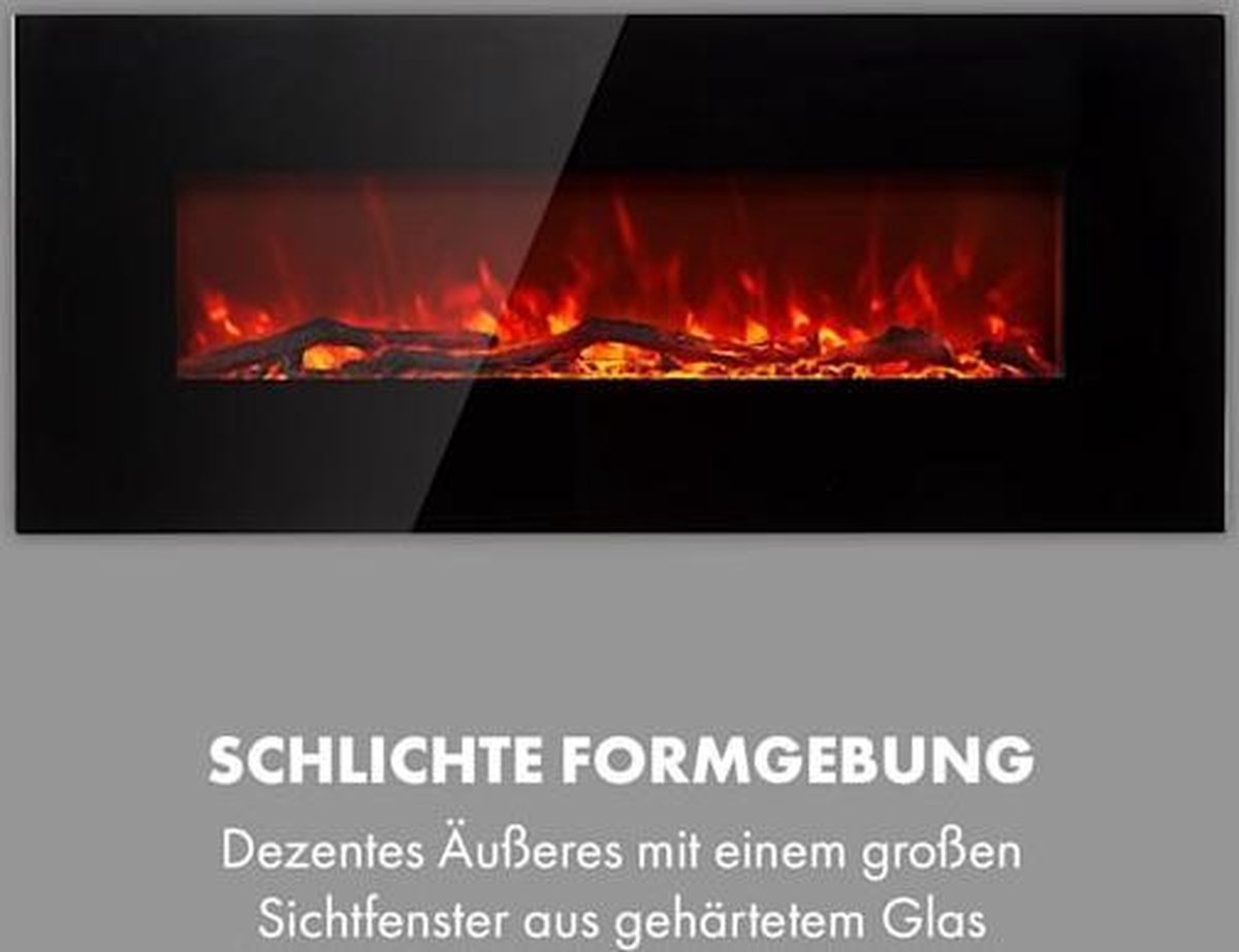 Lausanne Long elektrische haard 128 cm