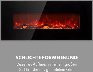 Lausanne Long elektrische haard 128 cm