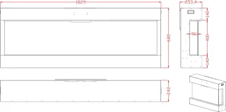 Laveno 182 elektrische 3-zijdige glazen sfeerhaard