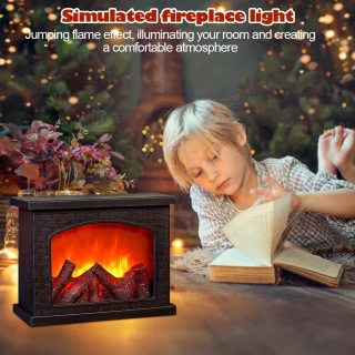 Led-open haard, decoratieve open haard, lamp, elektrische open haard, tafelhaard, ornament