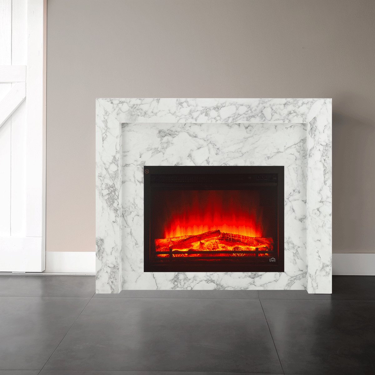 Livn Bregenz schouwombouw 80x100x30 cm marmer look