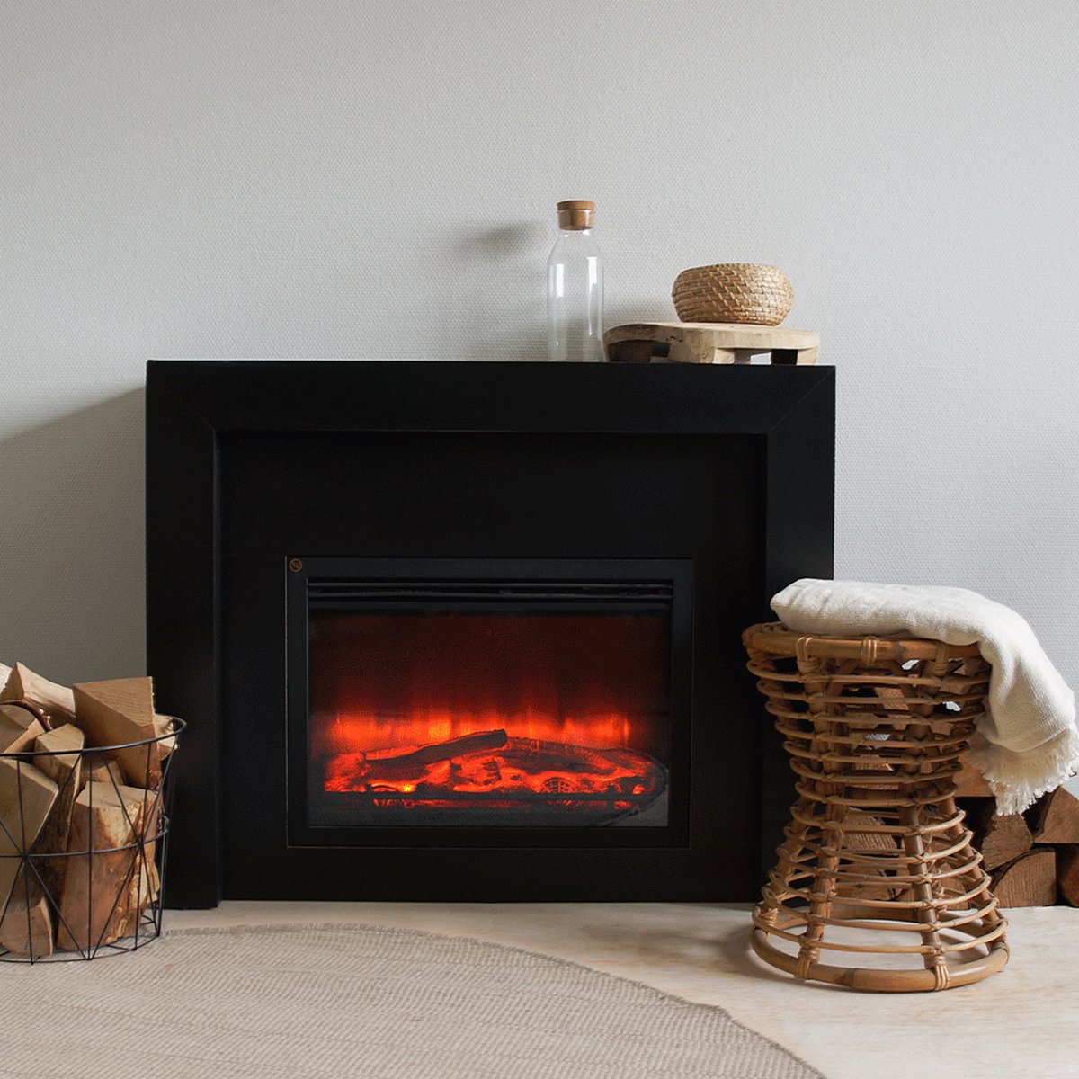 Livn Schouwombouw Steinach Zwart 80x100x30 cm voor Lugano