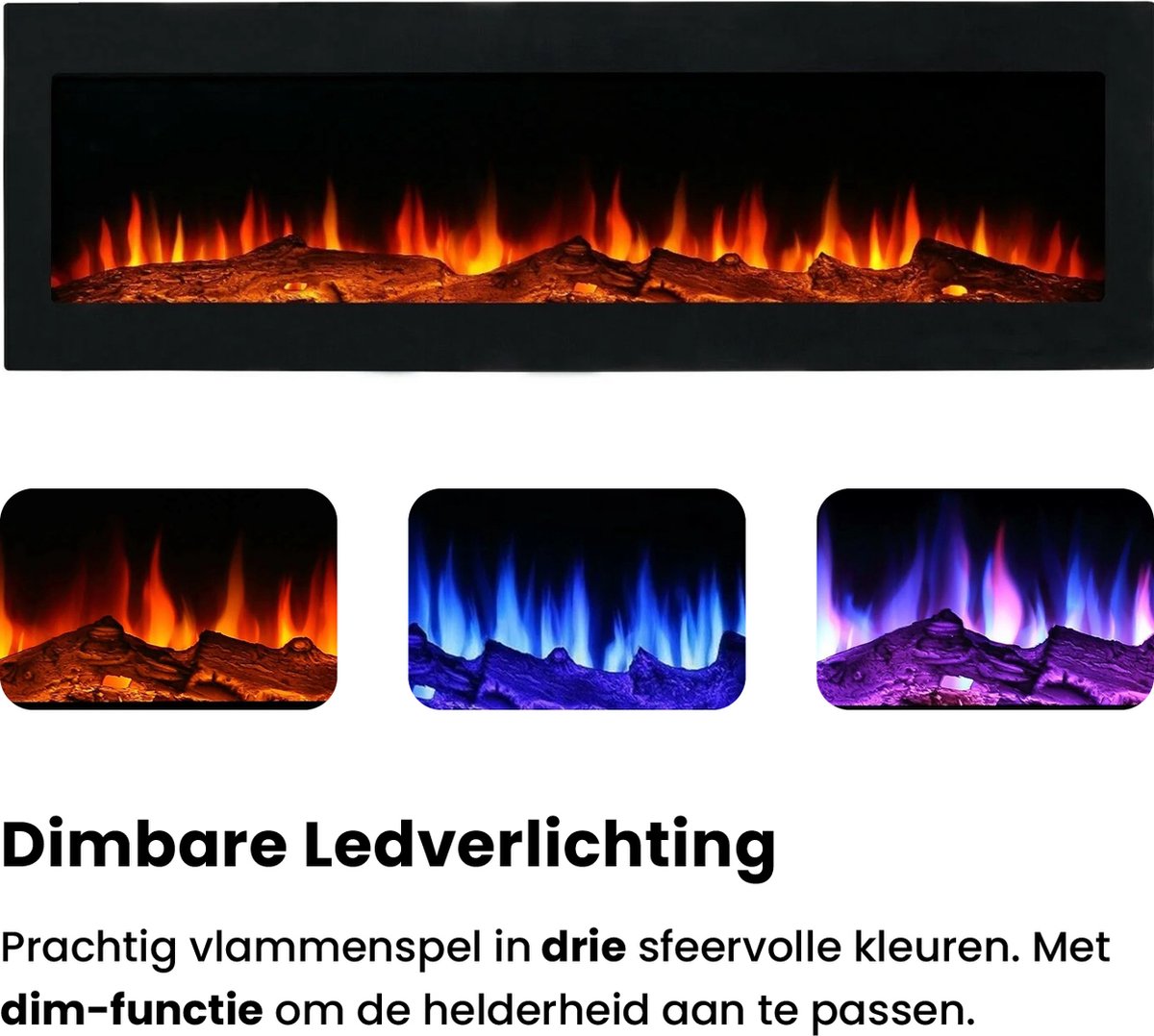 LumberQ Kira Inwand Sfeerhaard 120x35x12,5 cm