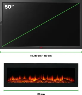 LumberQ Nova elektrische inbouw sfeerhaard 105x35x12,5 cm