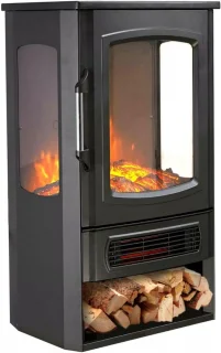 LumiFlame Elite Vrijstaande Elektrische Sfeerhaard – Zwart