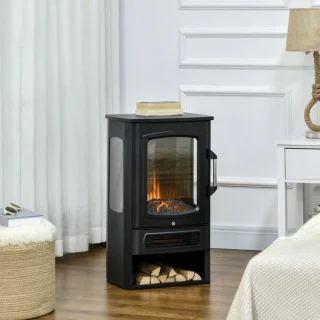 LumiFlame Elite Vrijstaande Elektrische Sfeerhaard – Zwart