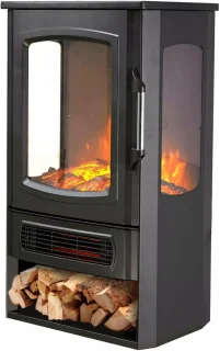 LumiFlame Elite Vrijstaande Elektrische Sfeerhaard – Zwart