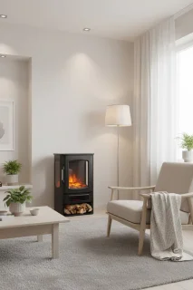 LumiFlame Elite Vrijstaande Elektrische Sfeerhaard – Zwart