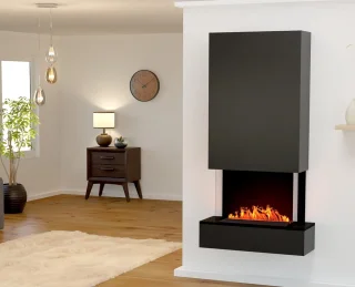 LumiFlame EliteGlow Wandhaard 158x80x40 cm - Grijs