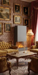 LumiFlame EliteGlow Wandhaard 158x80x40 cm - Grijs